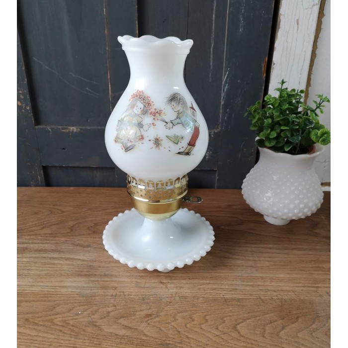 Lampe Salomé Milk Glass vintage
